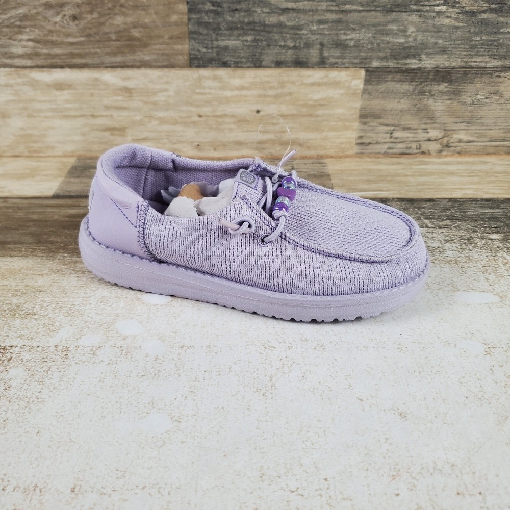 Hey Dude Wendy Funk Shoelry Toddler Loafer Shoes Sz 13 Thistle Purple Round Toe